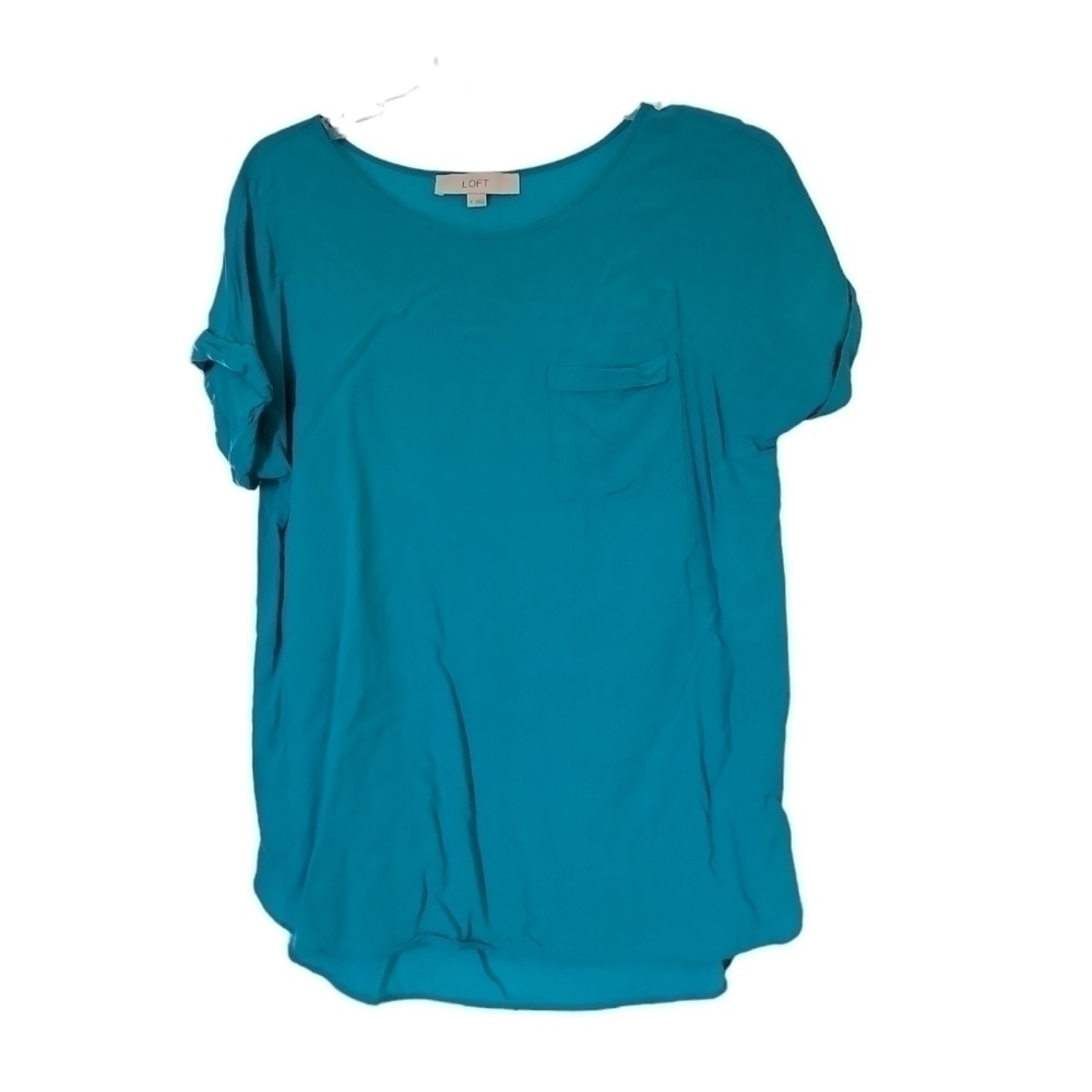 Loft size medium blue short sleeve shirt